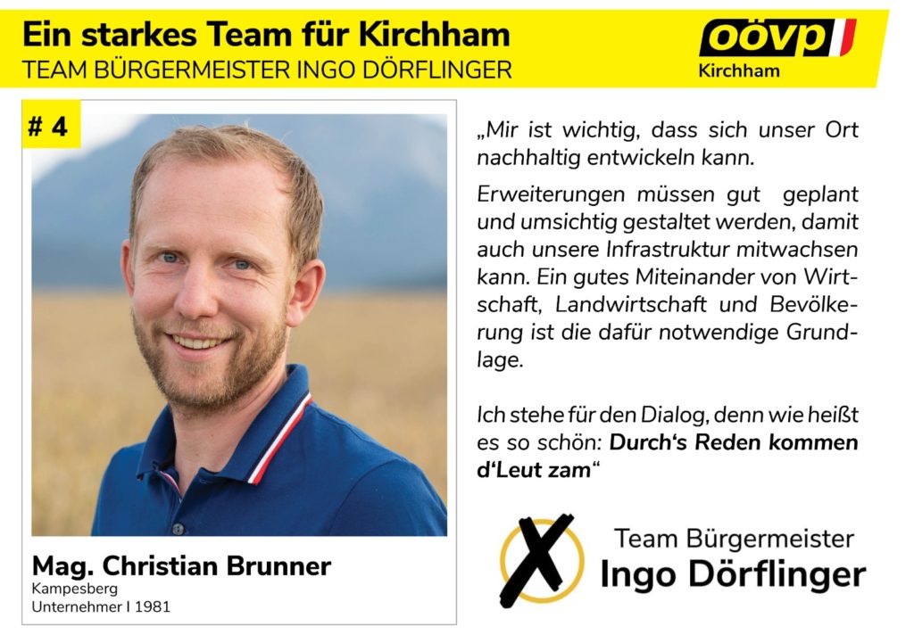 Kandidatenvorstellung Platz 4 – Christian Brunner