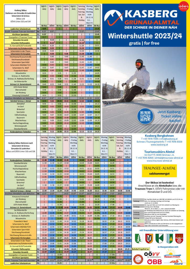 Gratis Shuttle zum Kasberg