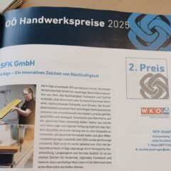 Grund zu feiern: SFK wurde beim OÖ Handwerkspreis mit dem 2. Platz ausgezeichnet.